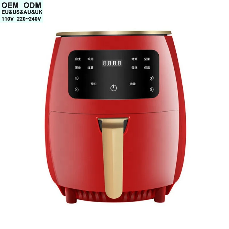Hot sale family size smart 4.5L electric air fryer fully automatic multi free oil air frier with led display touch