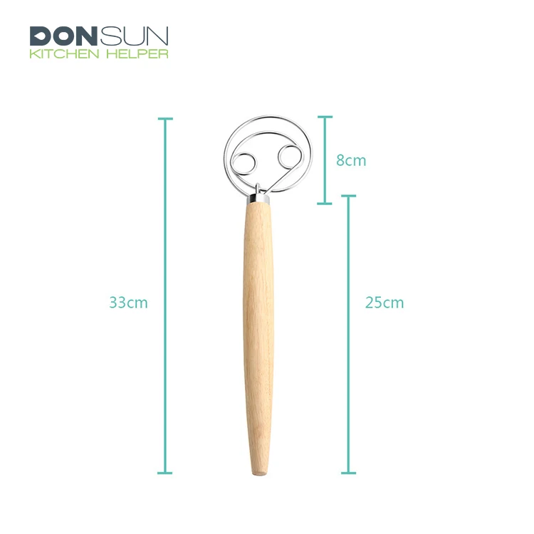 
13 inch Stainless Steel Egg Beater Danish Dough Whisk 