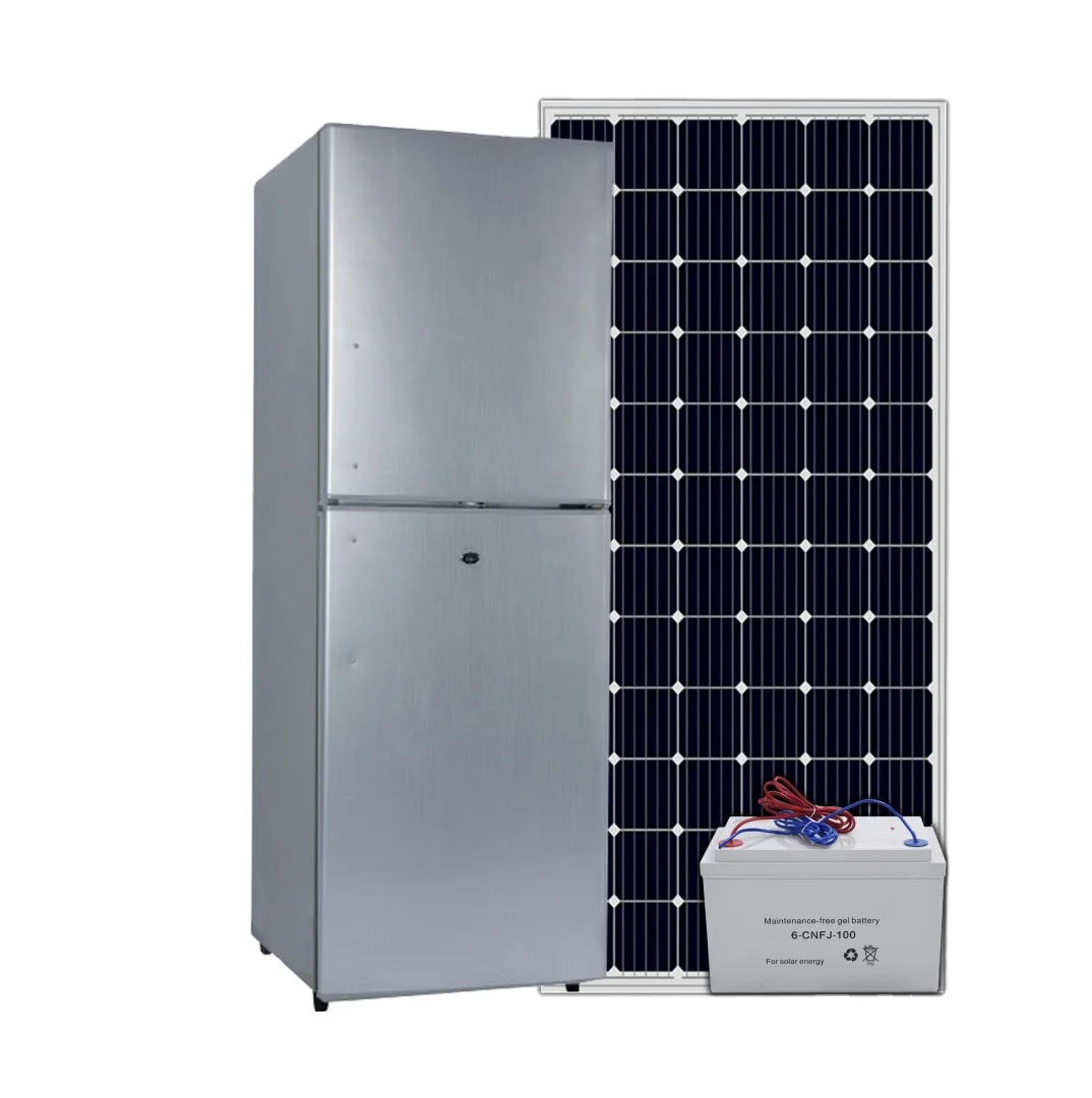 12V 24V AC/DC adapter 198 Liter silver top freezer half and half solar system kit 600a/134a refrigerant solar refrigerators
