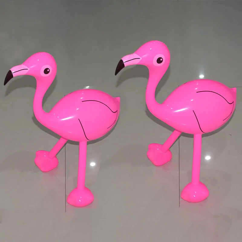 Party Decoration Pool Toys Cartoon PVC Inflatable Pink Flamingo Toys For Kids