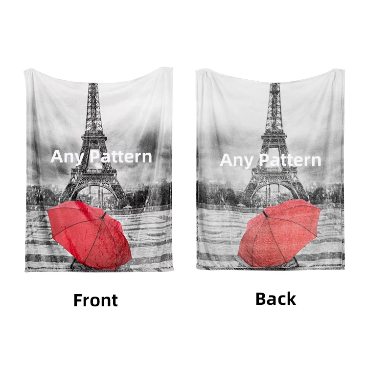 Custom Wholesale Price Printing Microfiber Winter King Size Heavy Sherpa Fleece Throw Blanket