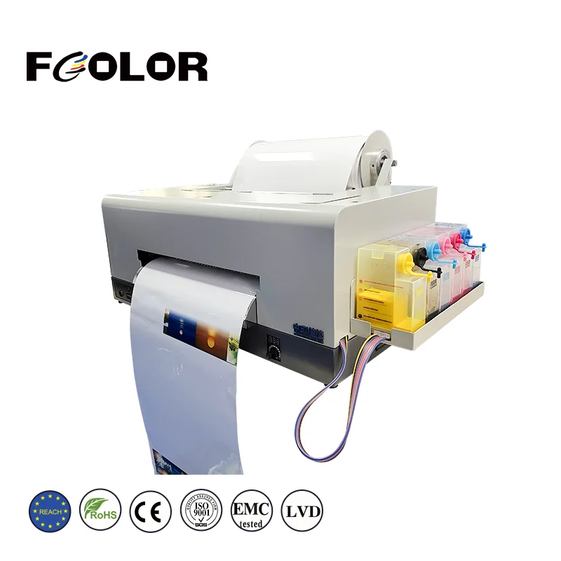Roll to Roll A3 Mini Color Sticker Label Printer for Beer Food Water Bottle Label Printing Machine