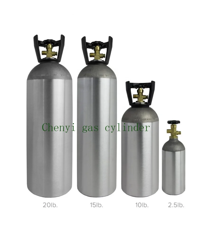 3.4L 0.7L 0.3L 0.4L 0.6L 2L 1L 0.9l 5.5L 3.9L 5kg 12kg 1.5kg BVERAGE GAS CO2 GAS ALUMINUM CYLINDER for wine system