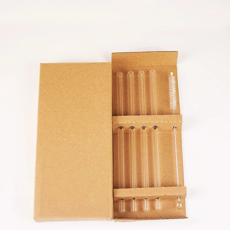 
Factory direct wholesale heat-resistant maternal and child juice beverage milk tea transparent glass straw 