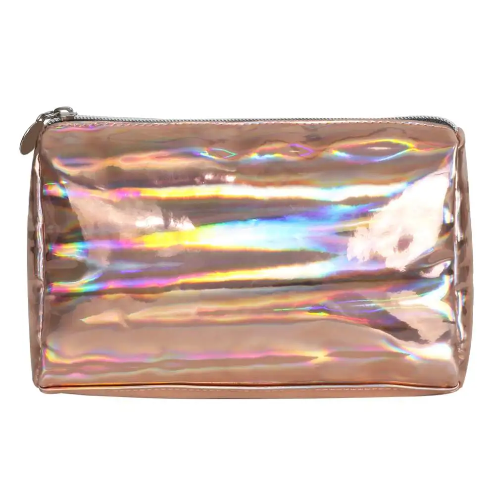Factory Custom Fashion Champagne Large Capacity Travel Makeup Pouch with Handles Waterproof Toilet Bag Cosmetic Bags For Women