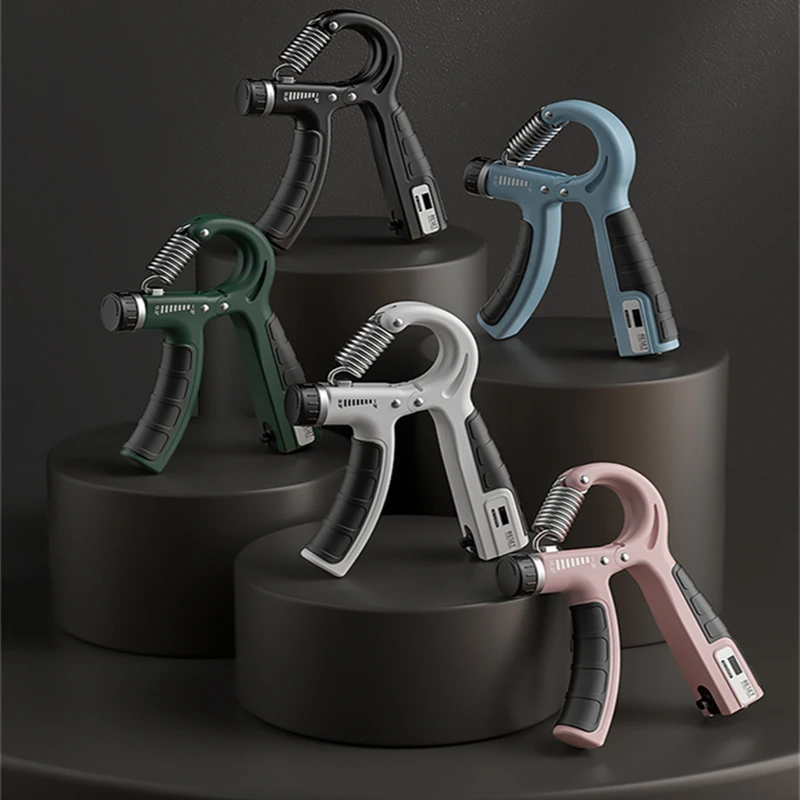 Hand Gripper Counting 5-60kg Fitness Strengthener Grips Wrist Trainer Heavy Adjustable Handgrip