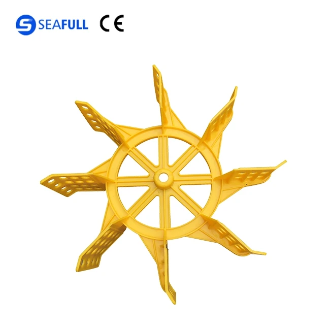 1HP/2HP/3HP 4 Wheels 9spline Adjustable impeller paddle wheel aerators