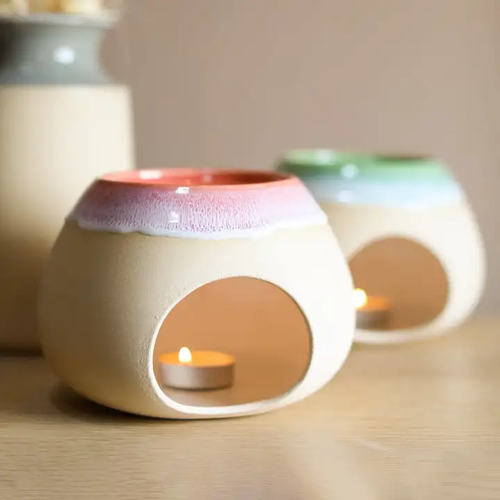 UOBOBO Customizable Wax Oil Burner Essential Oil Burner Tealight Fragrance Modern Oil Burner