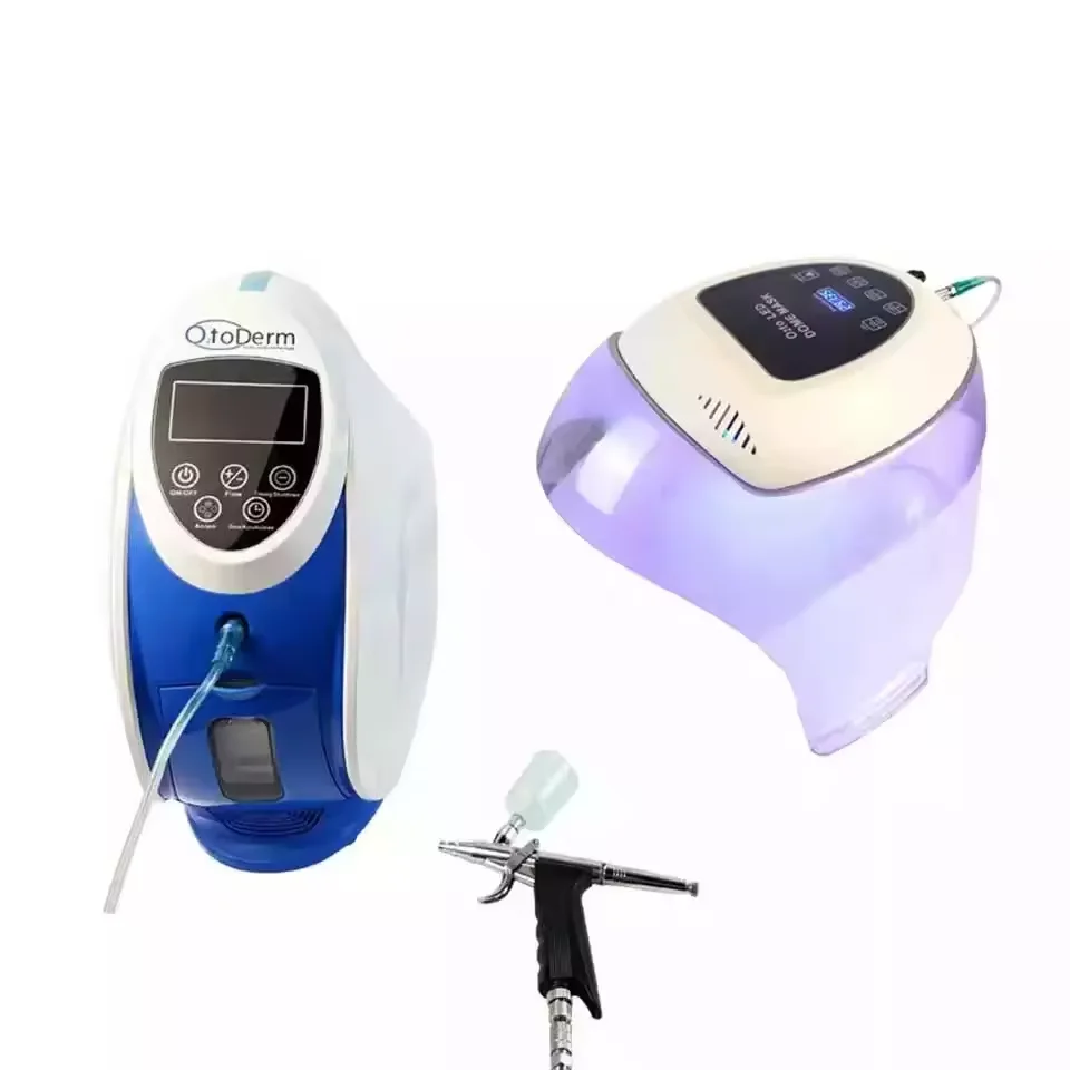 New arrival O2 To Derm Pure 7 colors Led light Oxygen Facial Mask Dome Therapy Acne Skin Rejuvenation machine