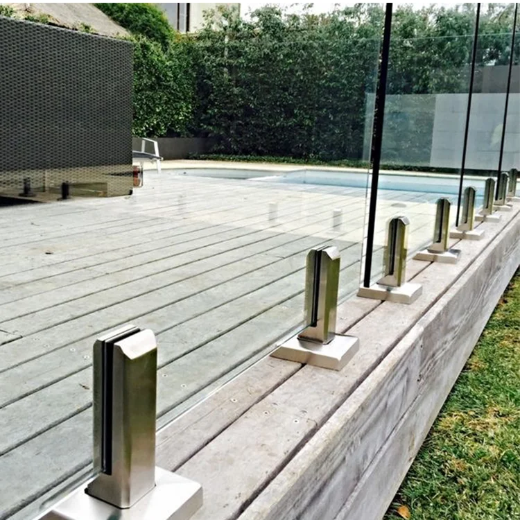 High quality glass pool 2205 316 304 inox stainless steel spigots balustrade glass clamp glass spigot railing
