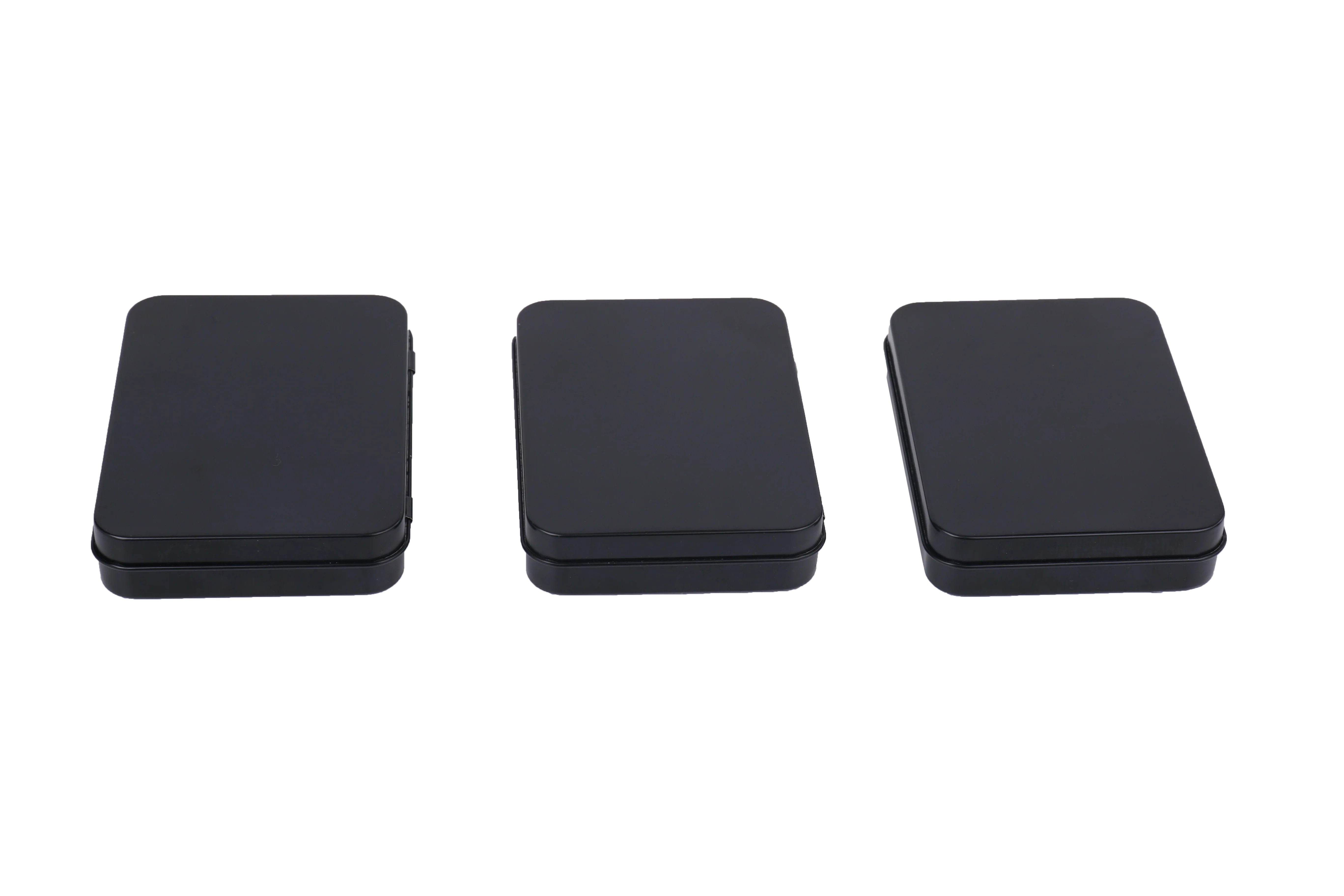 
High quality customized small square matte black tin box 