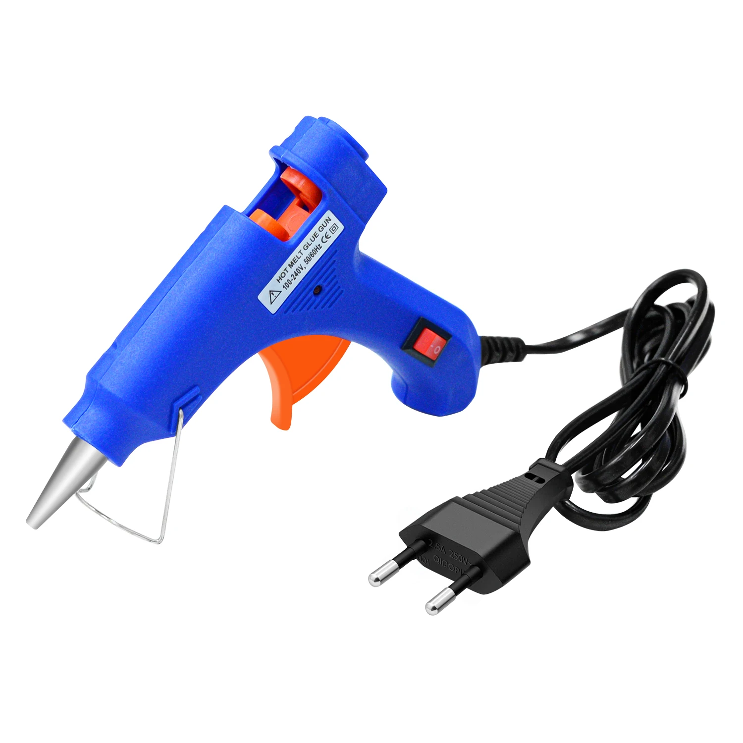 DIY 20W power heat capacity aluminum barrel+aluminum alloy nozzle heat melt glue gun with premium thermal heating system