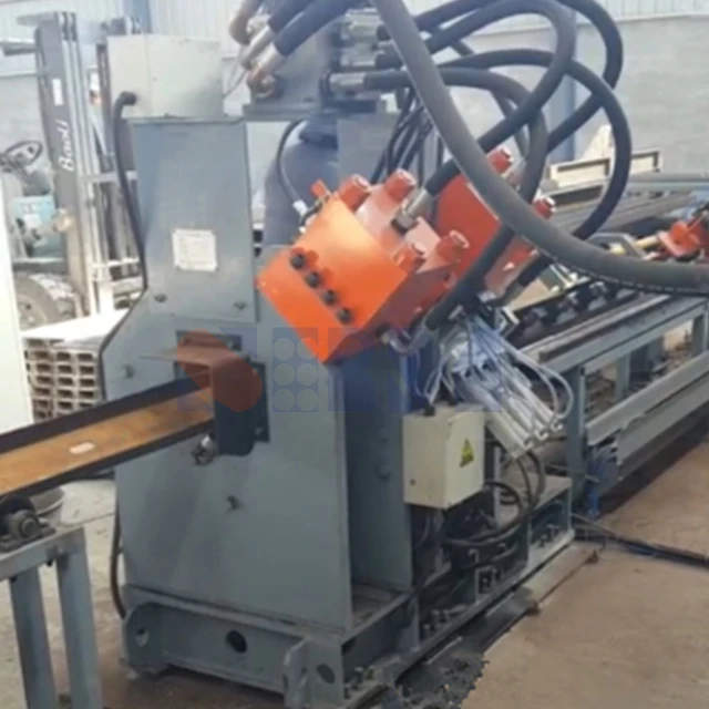 High Efficiency CNC Combined Flat Steel Angle Steel Punching Marking And Shearing Production Line