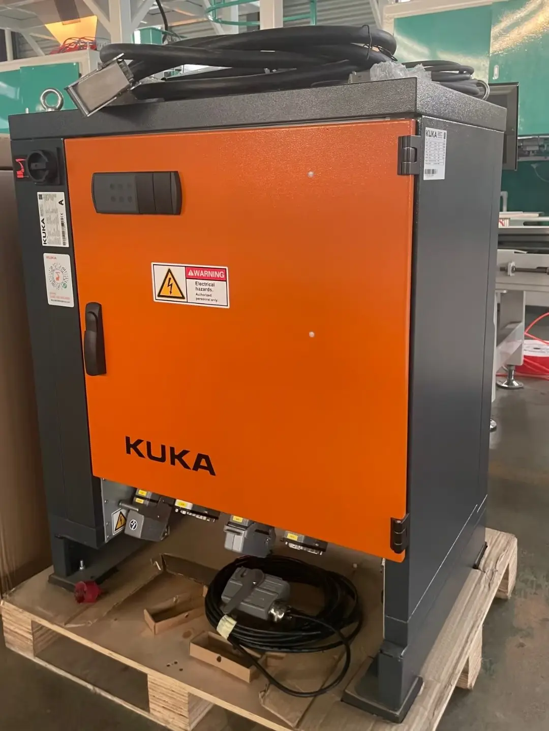 Palletizing packing pallet line stacking bags box case bottles wood pellets automatic cement bag kuka palletizer robot machine