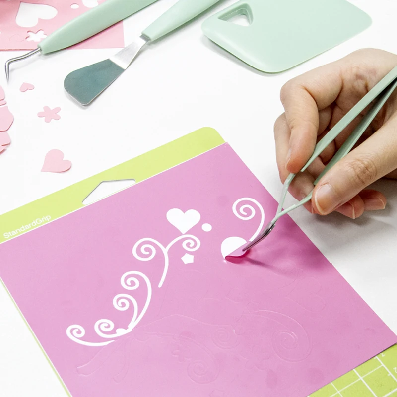 Coolinbo weeding kits craft vinyl weeding tools set and sticky cutting mat precision craft vinyl tools kit for silhouette