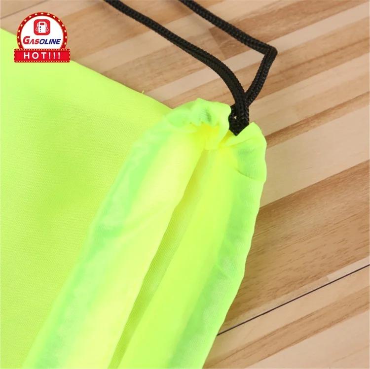 Promotional foldable reusable custom logo printed cheap foldable tote shopping drawstring polyester bag