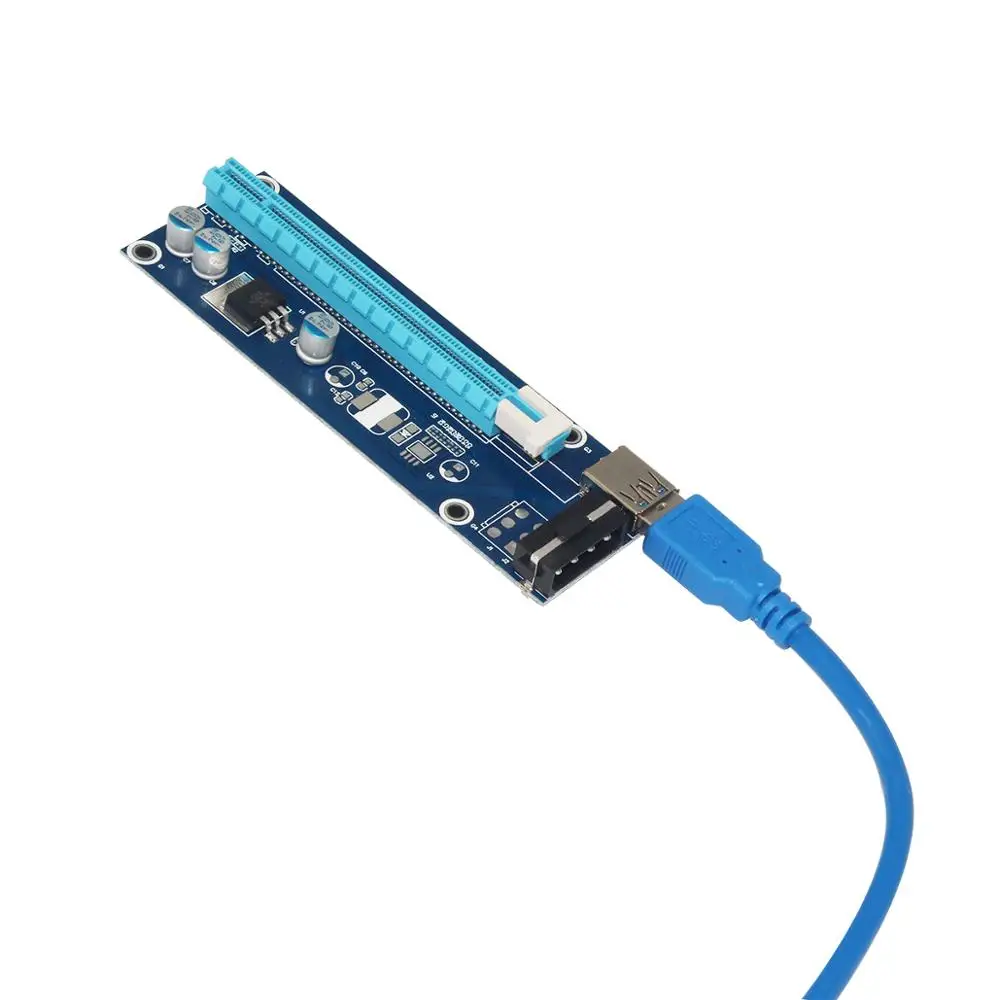  USB 3 0 PCI-E Express 1x до 16x удлинитель Riser Card Sata (15 контактов-адаптер питания SATA кабель 50 см BTC добыча стояк