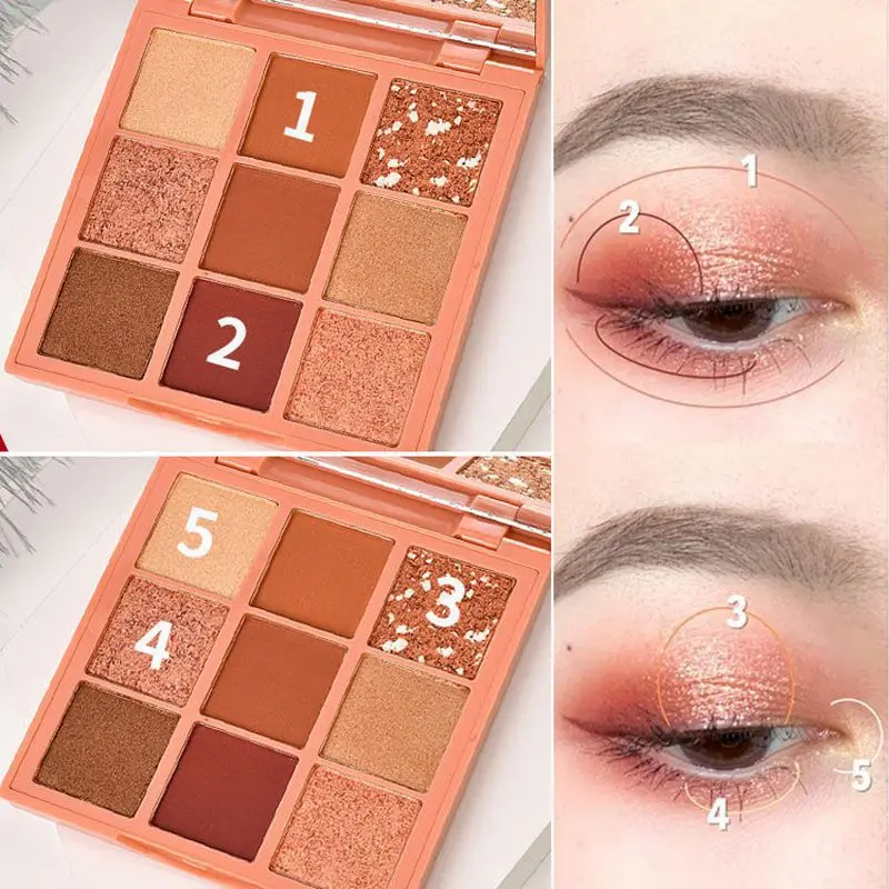 Create Your Own Logo  9 Color Eye Shadow Palette Talc Matte Makeup Free Vegan Pigmented Shimmer High Quality Eyeshadow Palette