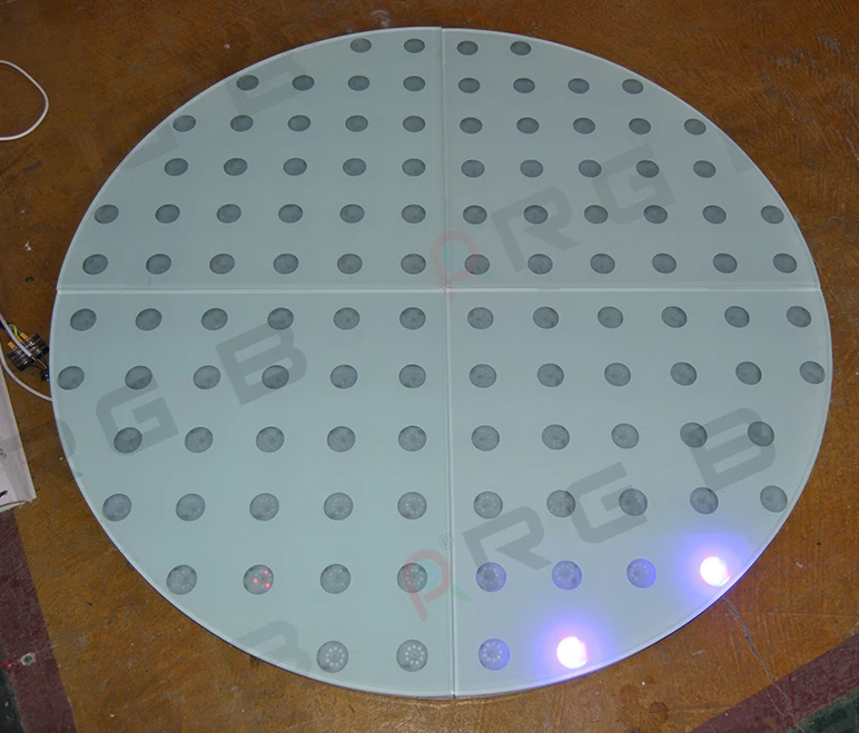 rigeba hot sale special shape 60*60cm hot sale Round LED dance floor for party events