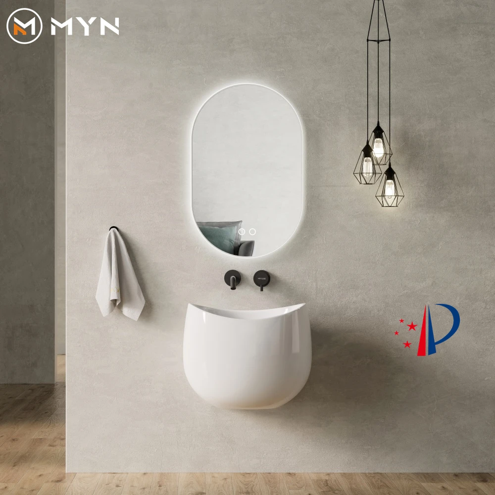 Sanitary Ware Modern Luxury Ceramic Porcelain Wash Basin Bathroom Wall Hung Sink
