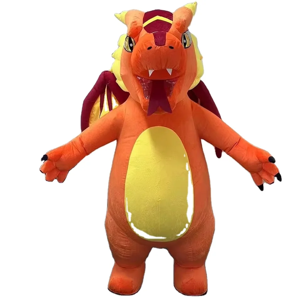 big dragon charizard plush toys clothing inflatable charizard plush performance mascot costume for adults