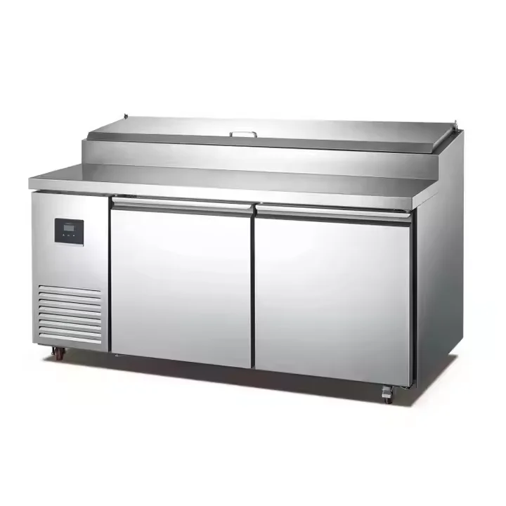 450L Pizza Freezer Workbench Refrigeration Equipment 304 Stainless Steel Counter Top Refrigerator Chiller