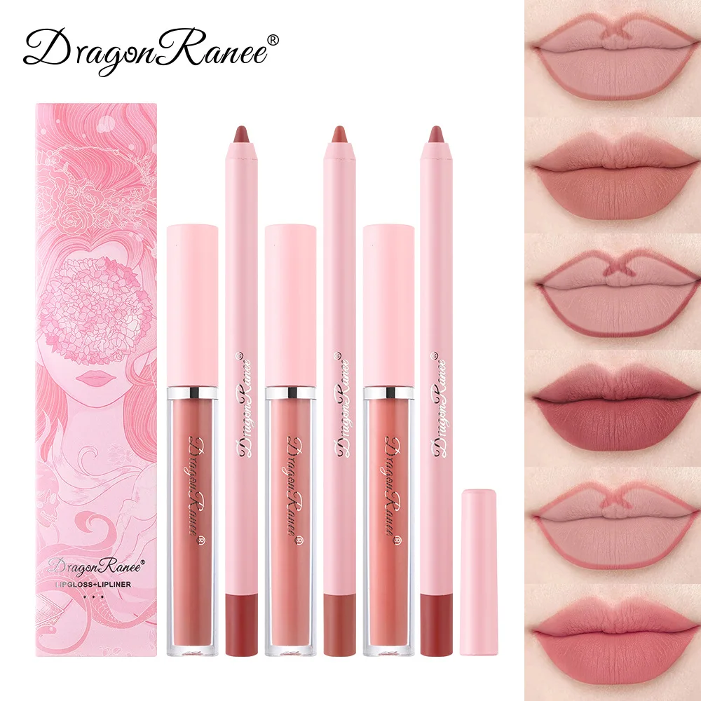Hot Selling Private Label Matte Natural Waterproof Lip Liner High Pigment Customized 2In1 Lipliner Pencil
