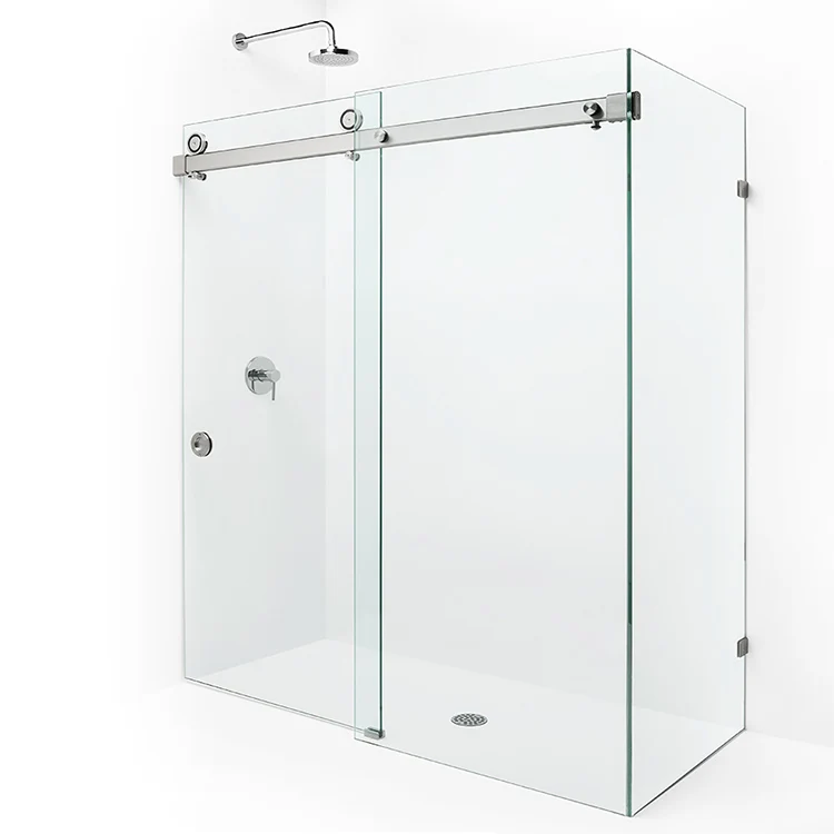 Wholesale Shower Door Tempered Glass Bathroom Sliding Frameless Shower Glass Door