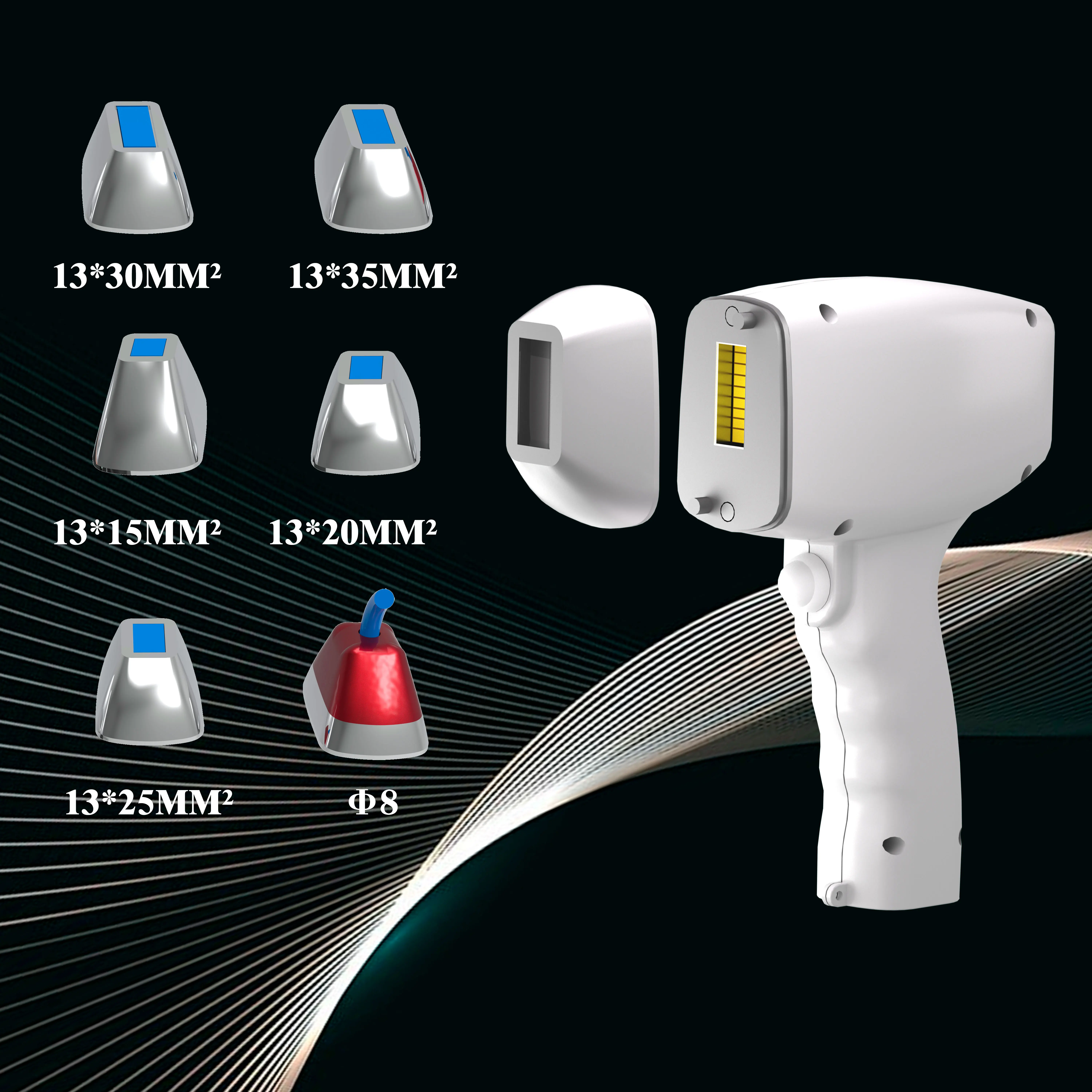 2024 trend beauty laser machine titanium pro laser hair removal machine with 6 kinds of changeable spot size head