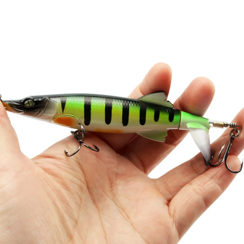 New 13cm 16g 8 colors bass top water hard Tractor propeller bait pencil popper swim crocodile fishing lure