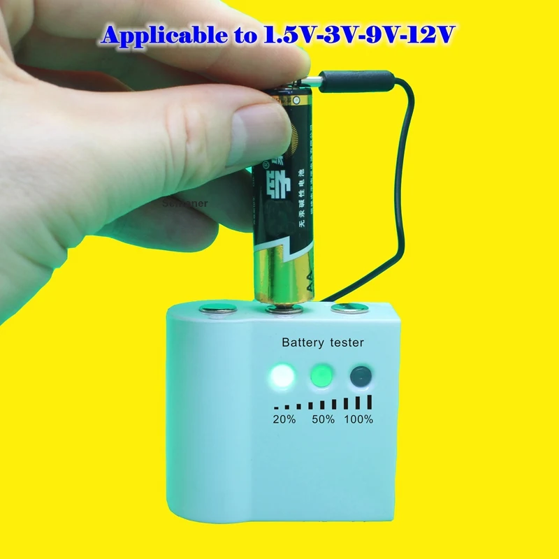 New product 1.5V 3V 9V 12V Universal LED Dry Cell Battery Capacity Checker and Tester