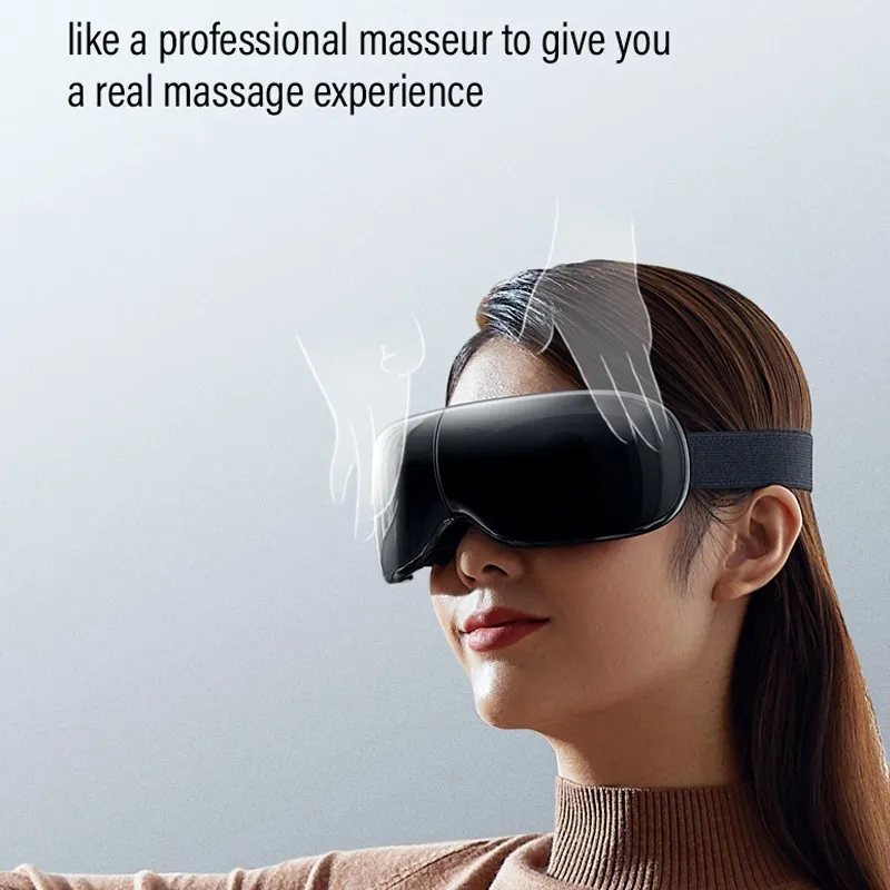 Household Intelligent Electric 4 Speed Modes Visual Heat Compress 3D Vibration Eye Care Massager with Music