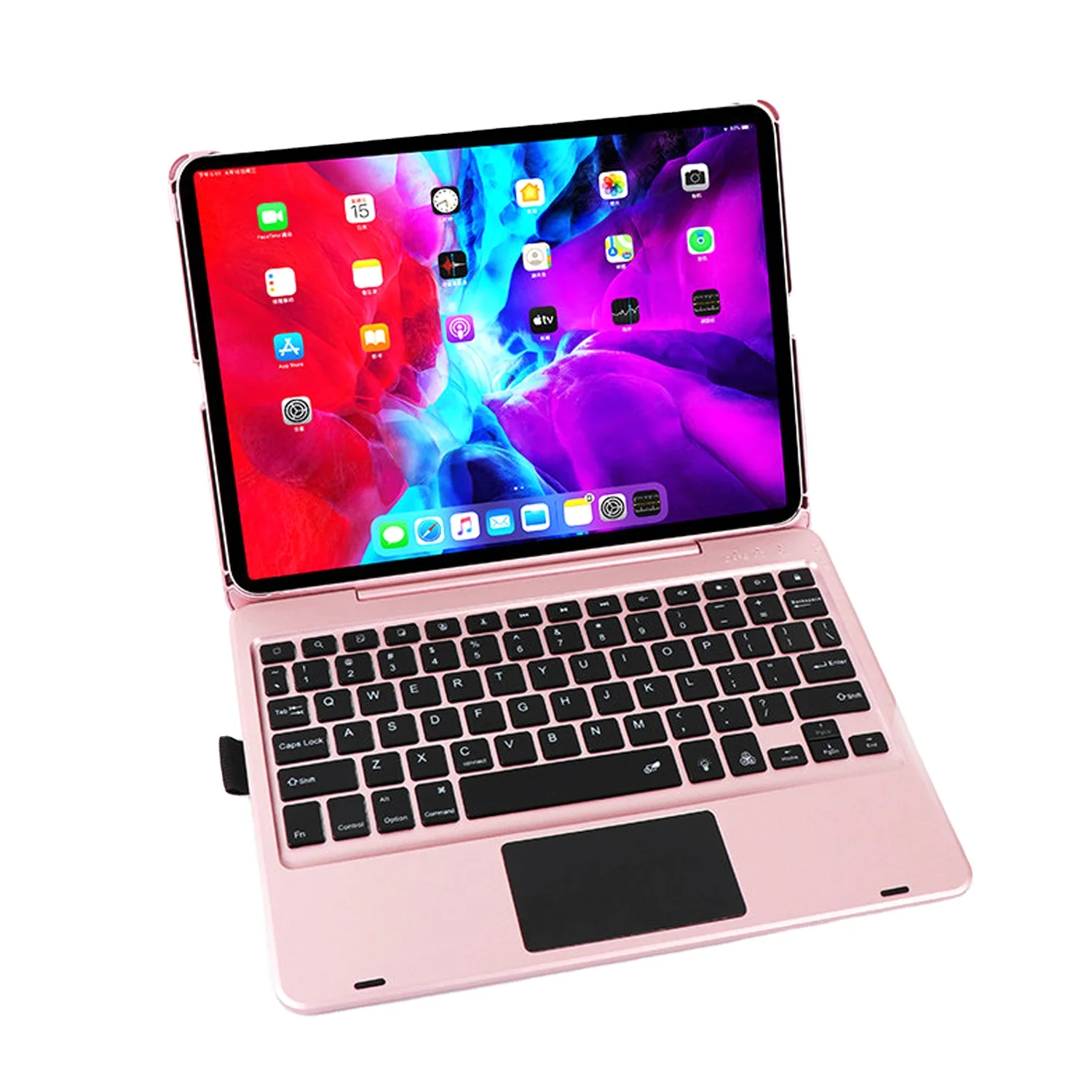 Custom Low Profile Scissor Switch Wireless Touchpad Type C Rechargeable BT Backlit Keyboard For iPad Pro 11