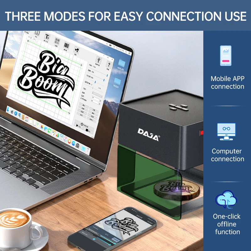 Mini Portable Wifi Connection Bank Lazer Printer For Metal Credit Card Engraver Wood Laser Engraving Machine