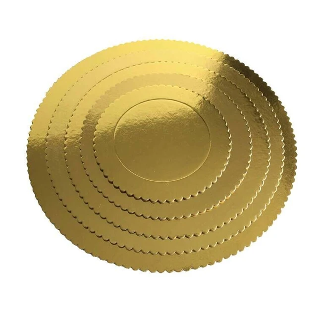 Food Grade Disposable Paper Round Golden Cake Card Paper Cake Base Board