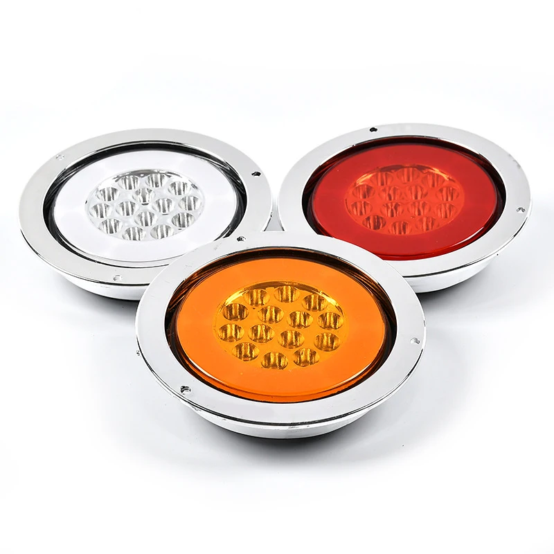 Truck Spare Parts 24v Multifunctional Trailer Stop Rear Lamp Led Truck Turn Tail Light Car Yellow Red White