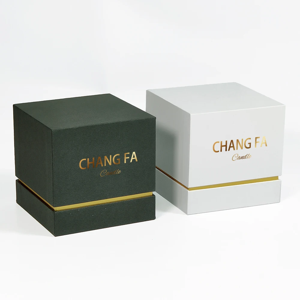 Unique Foldable Luxurious Mini 10oz 8oz Seed Paper Packaging Packiching Black Box For Candle