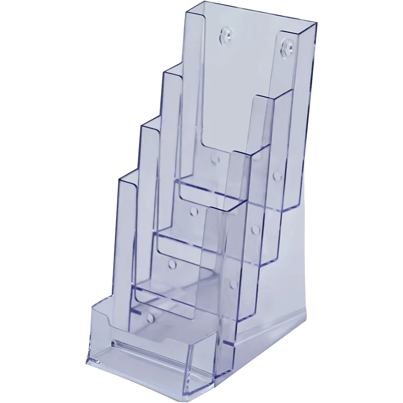 High transparent catalogue display stand with business card for exhibition brochure display