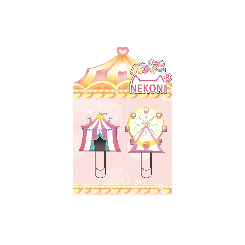 Nekoni Kawaii Канцтовары ПВХ закладка для чтения подарки бумажные зажимы модные скрепки офиса канцелярские