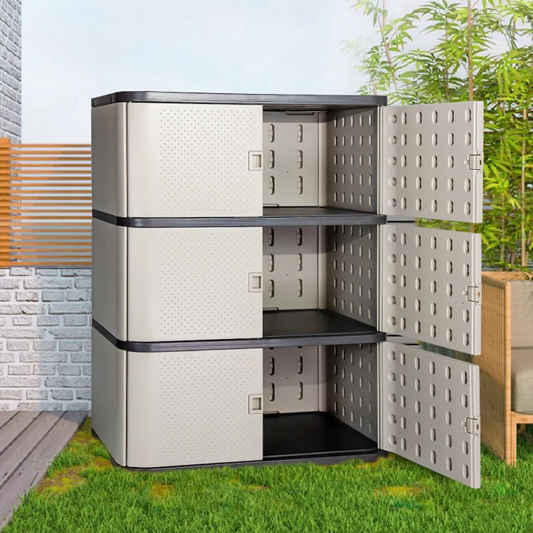 cheap price modern simple side cabinet plastic colorful storage cabinet 2 door hdpe cabinet