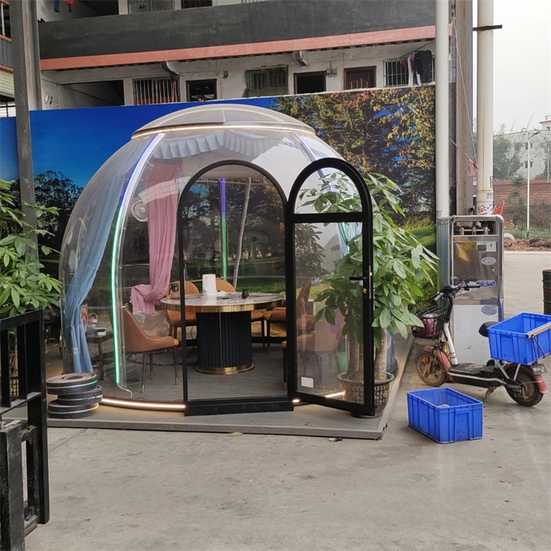 full house outdoor glass price with bathroom tent bubble garden dome houses