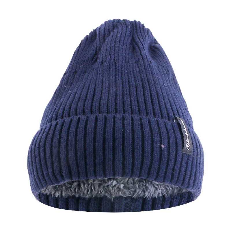High Quality Wholesale Warm Winter Cap Knit Beanie Acrylic Winter Outdoor Knitted Hats