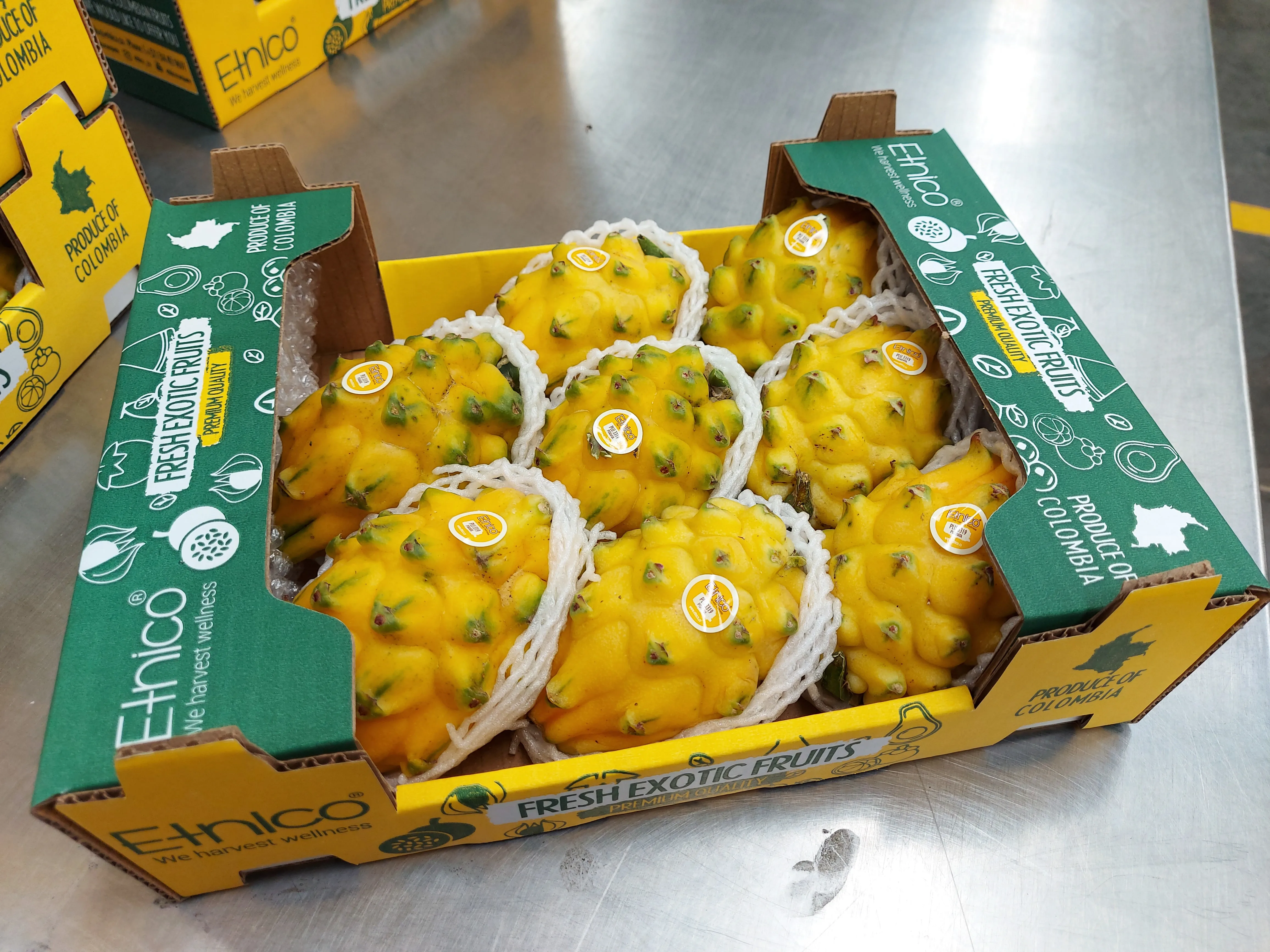  Недорогие свежие фрукты желтого дракона Pitahaya экзотические