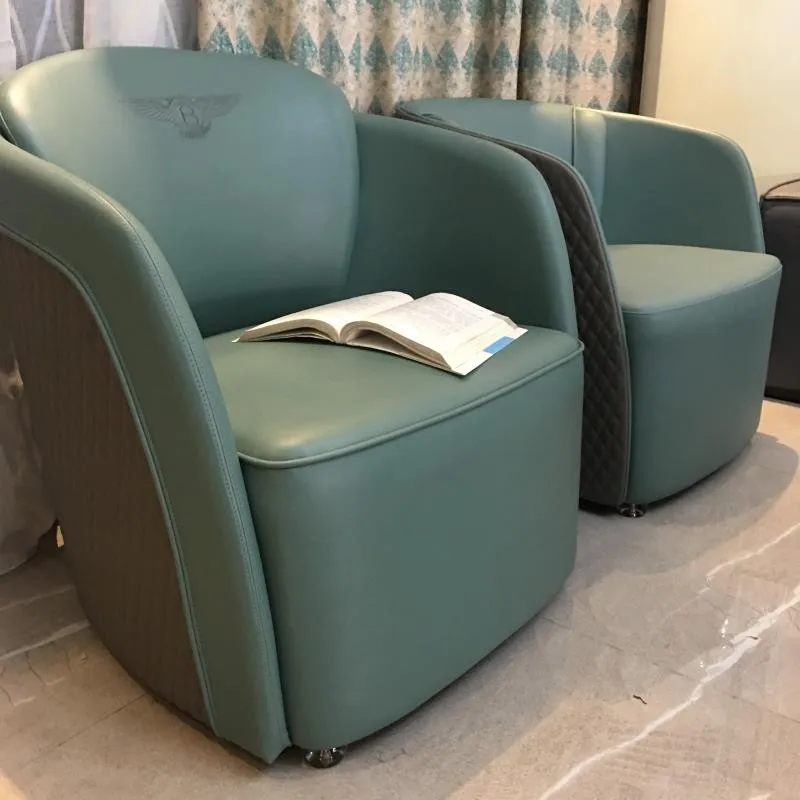 luxury comfortable leisure  metal chair Nordic fabric couch single sofa living room home use