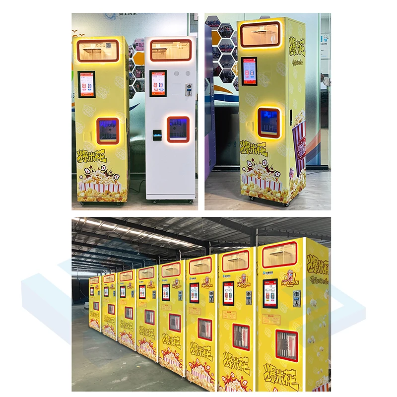 Guangzhou Factory Intelligent Self Service Automatic Commercial Popcorn Machine Price Popcorn Machine For Movie Theater