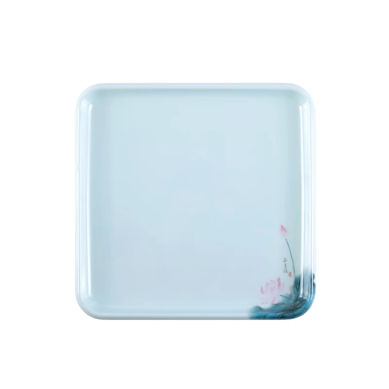  Square Printed Flower Melamine Plates Set Dinnerware Sets Kitchen plastic melamine Sushi Plate
