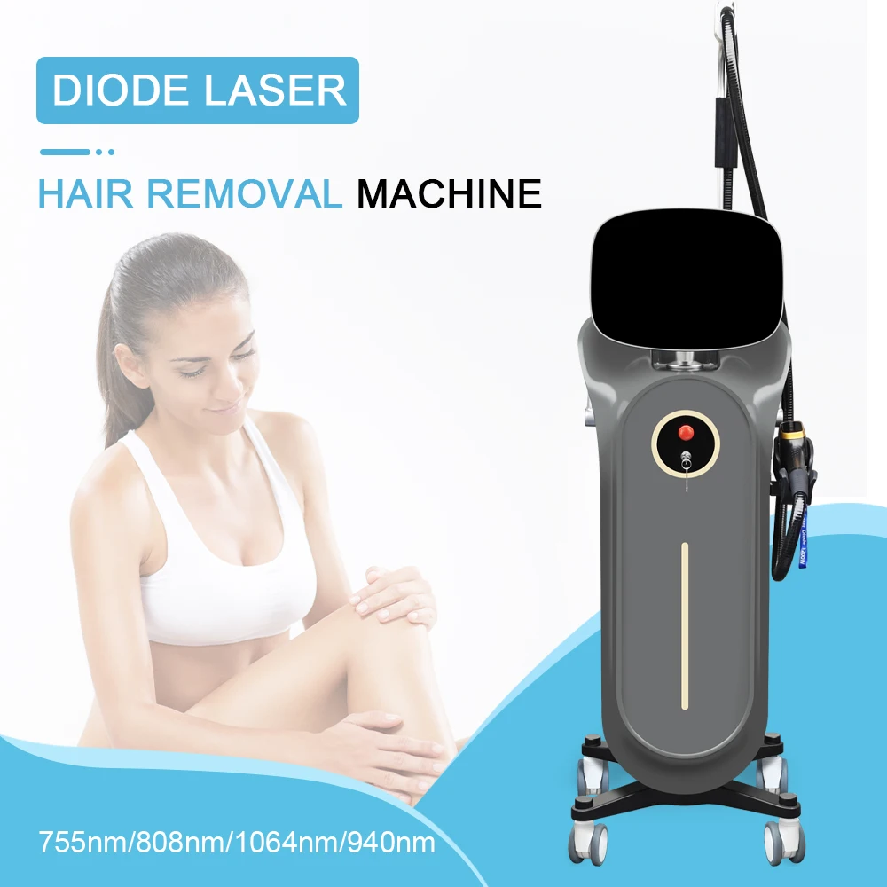automatic diagnosis 6 spot size ice laser diode 808nm 4 wave germany 808 1064 nm diode laser hair removal machine