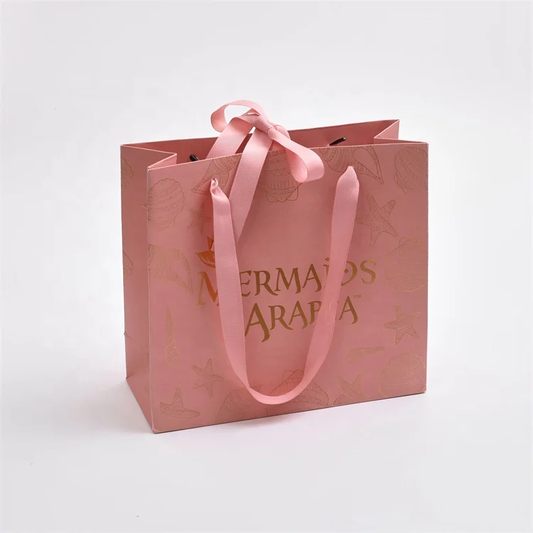 Nice paper bag with logo print with jewelry paper box