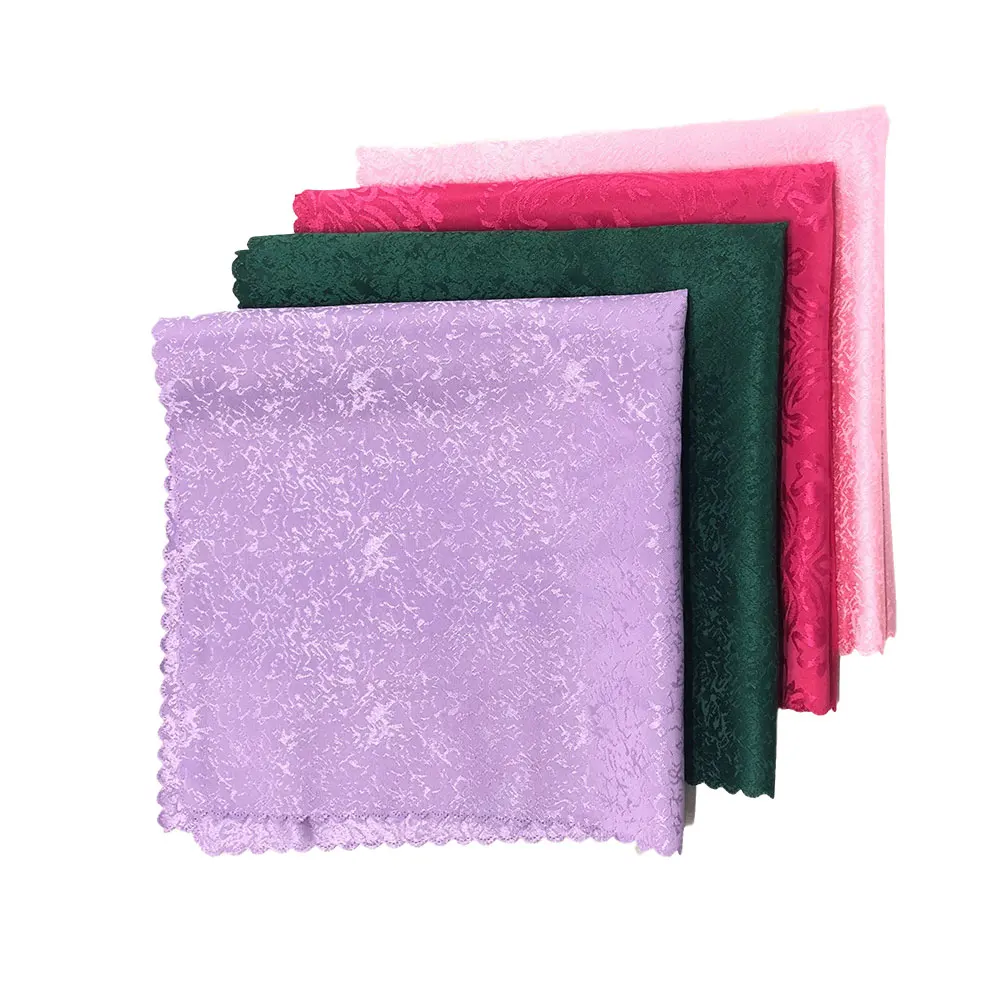 Olive Green Jacquard Napkin Damask Pattern Washable Polyester Dinner Napkins for Holiday Dinners Weddings Parties and Banquets