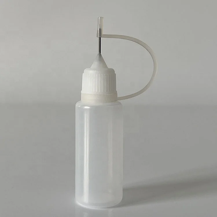 Wholesale 10ml 15ml 30ml 50ml PE Plastic Bottle With Steel Needle Tip for Glue PE Soft Squeeze Bottle